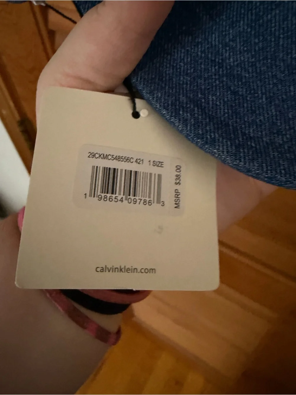 Calvin Klein 100% cotton Denim baseball Hat in blue one size NWT